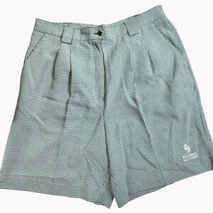 Tail Womens 14 Green Houndstooth Golf Shorts Wailea Maui Embroidered